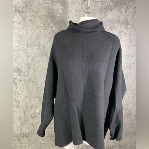 Black Batwing Cowl Neck Sweater